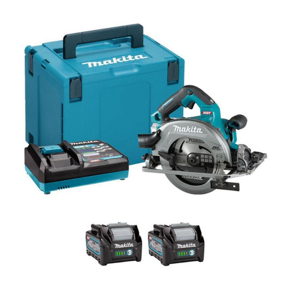 Picture of MAKITA  HS004GD201 40VMAX CIRCULAR SAW 190MM WITH 2X 2.5AH BATTERY AND DC40RA CHARGER IN A MAKPAC CASE190MM X 30MMSUPPLIED WITH 1X 2.5AH BATTERY 1X ADP10