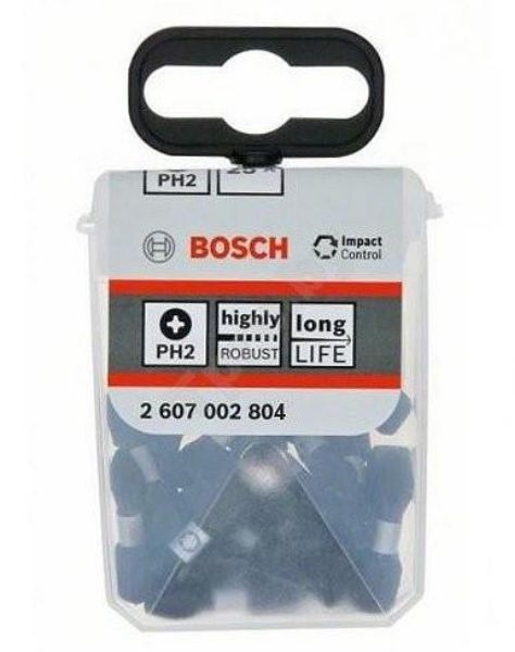 Picture of Bosch PZ2 x 25mm Extra Hard Impact Screwdriver Bits - 25pc Box