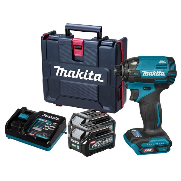 Picture of MAKITA  TD002GD202 40VMAX IMPACT DRIVER WITH 2X 2.5AH BATTERY AND DC40RA CHARGER IN A MAKPAC CASE