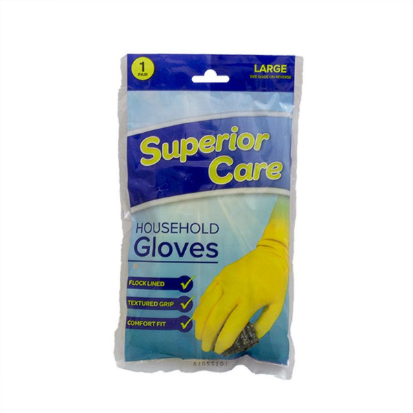 Picture of SUPERIOR CARE HOUSEHOLD GLOVES - LARGE
YELLOW
RUBBER GLOVES