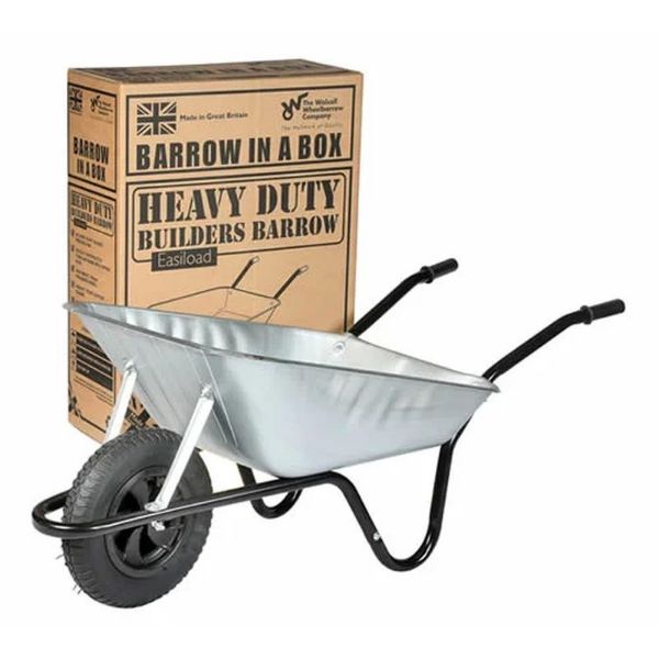 Picture of Wheelbarrow In A Box - Pneumatic Tyre - Galvanised Tray 85L