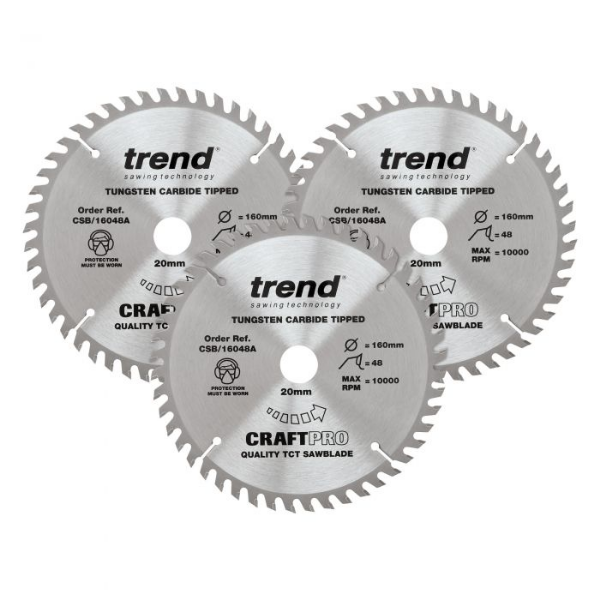 Picture of Trend Craft Saw Blade Triple Pack for Wood
3 x 48T