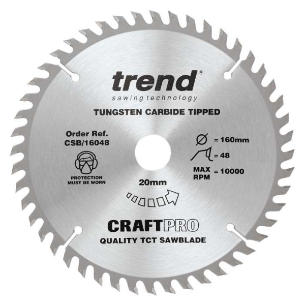 Picture of Trend Craft Saw Blade for Wood 160mm x 48t x 20mm