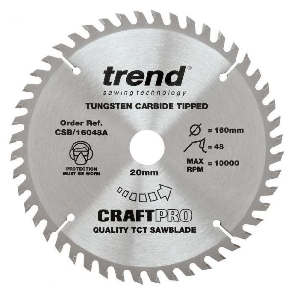 Picture of Trend Craft Saw Blade for Wood 160mm x 48t X 20mm