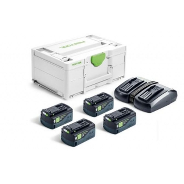 Picture of Festool Energy set SYS 18V 4x5amp Li-Ion Batteries, 1xTCL6DUO Charger