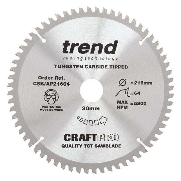 Picture of Trend Craft Saw Blade for Aluminium & Plastic
64T