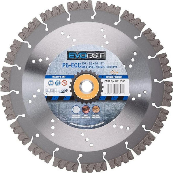 Picture of P6-ECC EVOCUT Blade for Concrete and Reinforced Concrete, Silver, 300 x 20 mm
