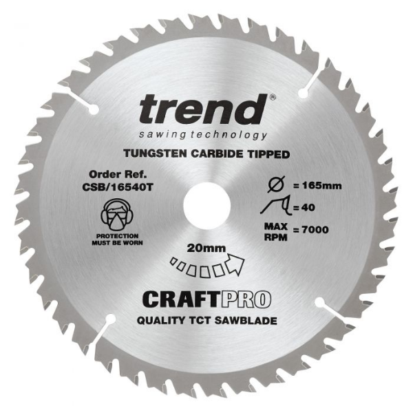 Picture of Trend Craft Pro Saw Blade 190mm diameter 30mm bore 24 tooth