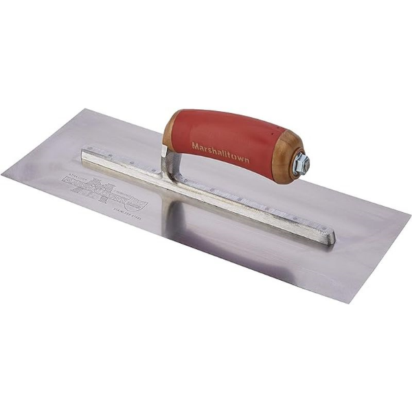 Picture of Marshalltown MPB13SSD Durasoft Pre-Worn Finishing Trowel - Stainless Steel 13 x 5in