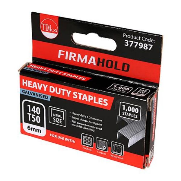 Picture of Firmahold T50 Heavy Duty Staples - Box 1000 6mm