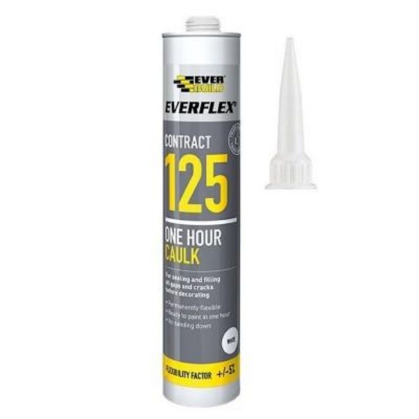 Picture of EVERBUILD 125 DECORATORS CAULK 380ML WHITE
125 OHC TRADE WHITE