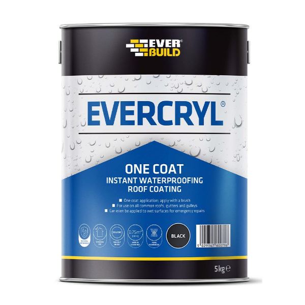 Picture of Everbuild Evercryl One Coat Resin Roof Repair Compound - Black