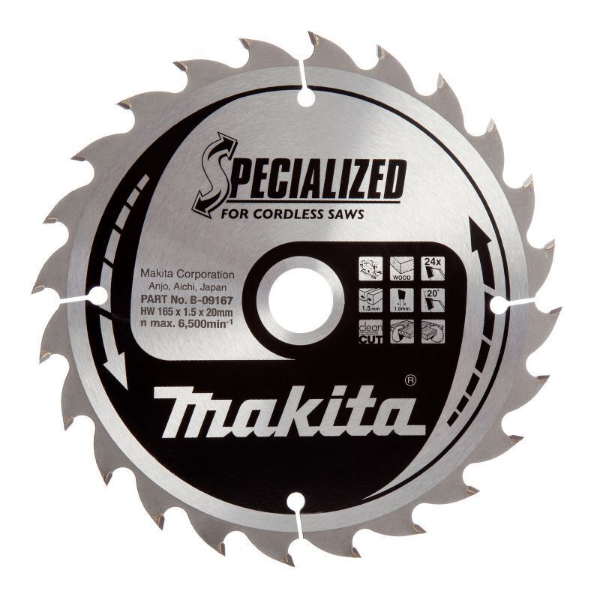 Picture of Makita TCT Circular Saw Blade 165 X 20 X 24T for Wood