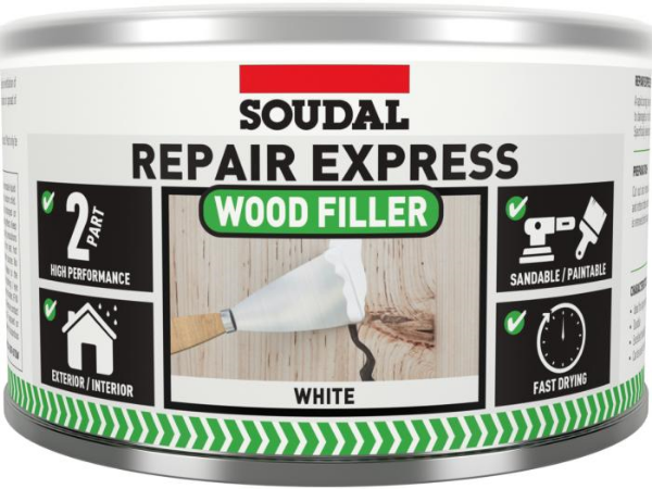 Picture of Soudal Repair Express 2 Part High Performance Wood Filler - White 500gm