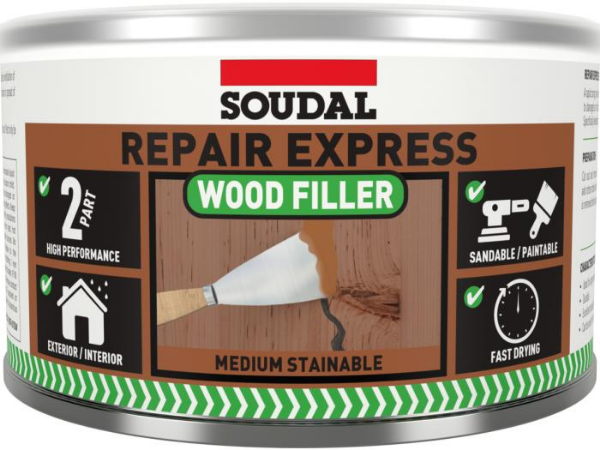Picture of Soudal Repair Express 2 Part High Performance Wood Filler - Medium Stainable 500gm