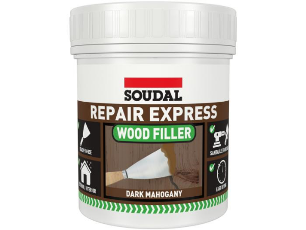 Picture of Soudal Repair Express 1 Part Multi Purpose Wood Filler - Dark Mahogany 400gm