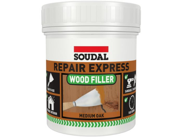 Picture of Soudal Repair Express 1 Part Multi Purpose Wood Filler - Medium Oak 400gm