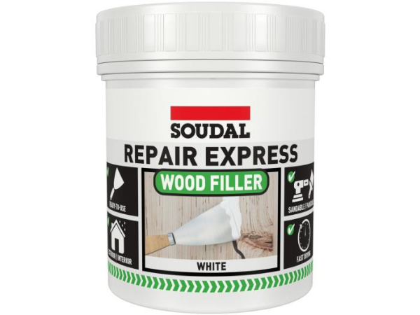 Picture of Soudal Repair Express 1 Part Multi Purpose Wood Filler - White 400gm
