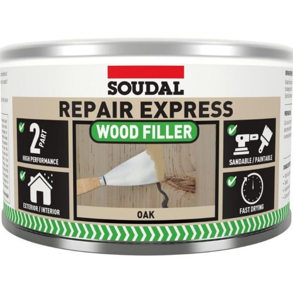 Picture of Soudal Repair Express 2 Part High Performance Wood Filler - Oak 500gm