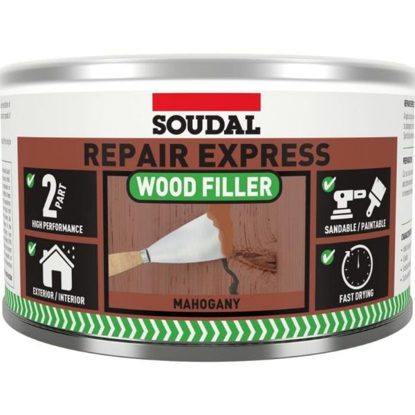 Picture of Soudal Repair Express 2 Part High Performance Wood Filler - Mahogany 500gm