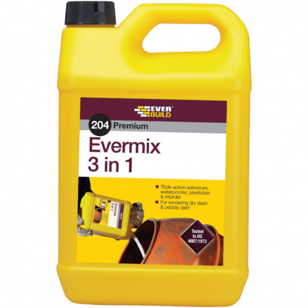 Picture of Everbuild 204 Evermix 3-in-1 Admix, Waterproofer, Plasticiser and Retarder