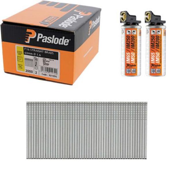 Picture of Paslode IM65 F16 Straight Brads - Stainless Steel 63mm Box 2000