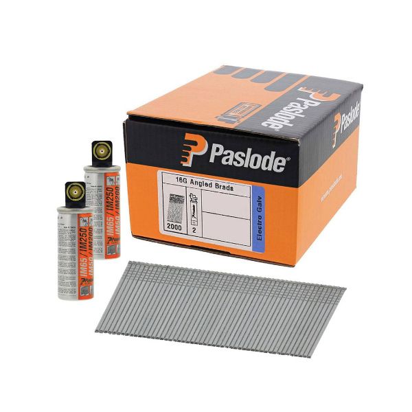 Picture of Paslode IM65A F16 Angled Brads - Galvanised 38mm Box 2000