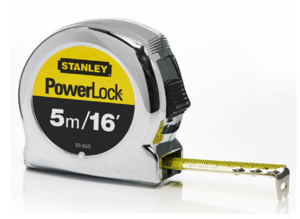 Picture of Stanley PowerLock Classic Pocket Tape 5m/16ft (Width 19mm)