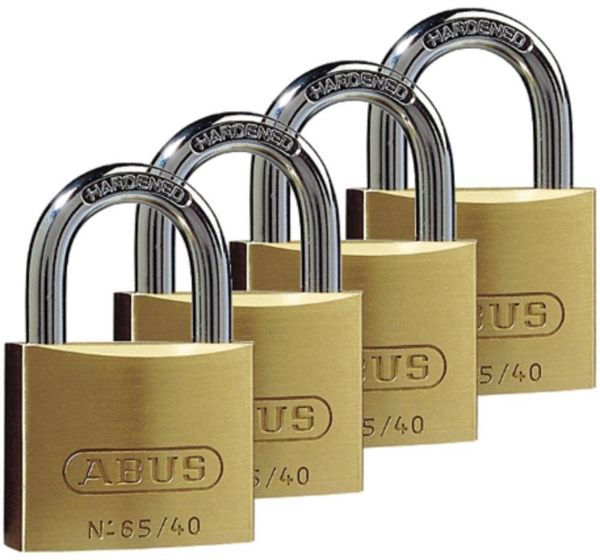 Picture of Abus 6540TC Brass Padlock Quad Pack 