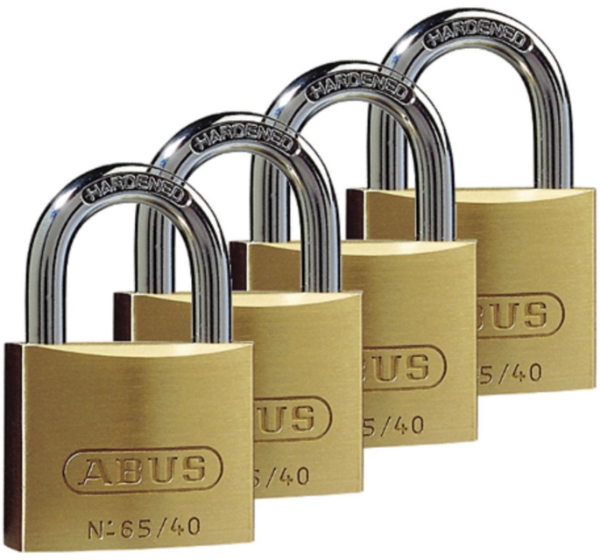 Picture of Abus 6540TC Brass Padlock Quad Pack 