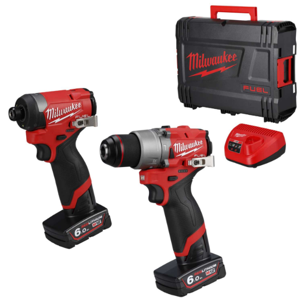 Picture of Milwaukee M12FPP2A2-602X Fuel Powerpack c/w 1xM12FPD2, 1xM12FID2-0, 2x6amp Batteries, 1xC12C Charger and HD Carry Case