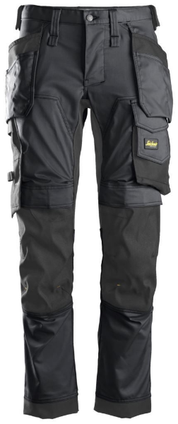 Picture of Snickers 6241 AllRoundWork Stretch Holster Pocket Trousers - Steel Grey/Black W30 L32