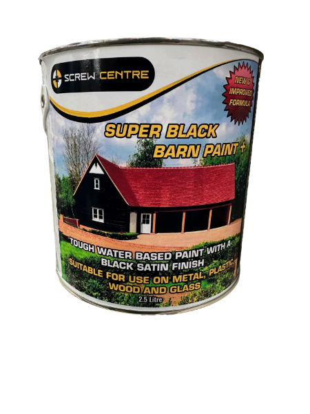 Picture of Screw Centre Super Black Barn Paint  2.5 Litre