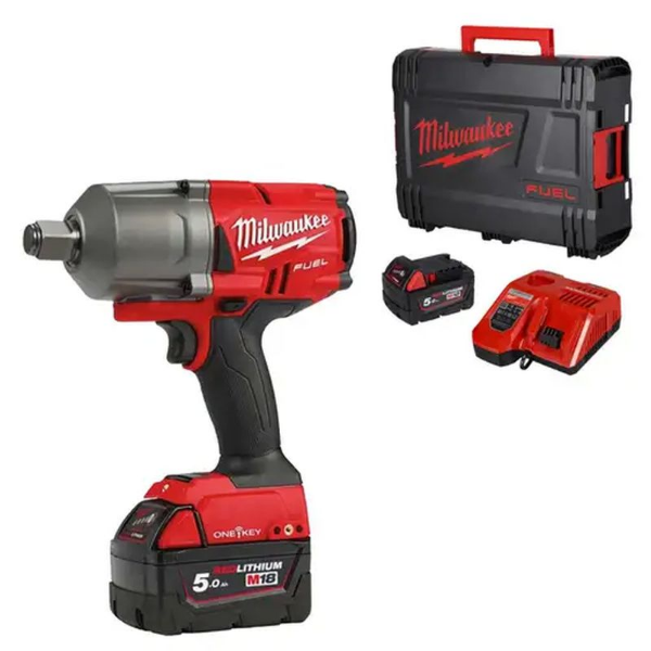 Picture of Milwaukee M18ONEFHIWF34-502X Fuel One-Key 3/4″ High Torque Impact Wrenchwith Friction Ring c/w 2x5amp Batteries, 1xM12-18FC Charger and HD Carry Case