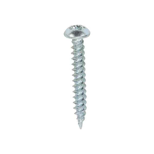 Picture of Twinthread Round Head Woodscrew - PZ2 - Zinc - Box 200 6 x 1"