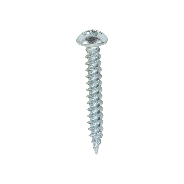 Picture of Twinthread Round Head Woodscrew - PZ2 - Zinc - Box 200 6 x 1"