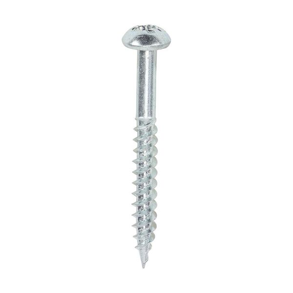 Picture of Twinthread Round Head Woodscrew - PZ2 - Zinc - Box 200 - 6 x 1.1/4"