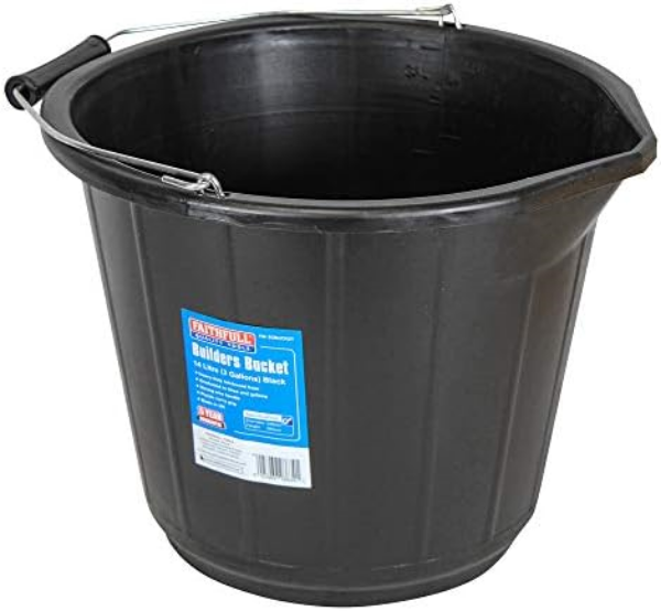 Picture of Faithfull Builders Plastic Bucket - Black