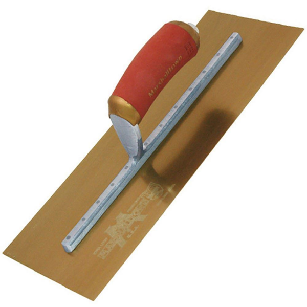 Picture of Marshalltown 14"x5" Gold Stainless Steel PermaShape Finishing Trowel DuraSoft Handle