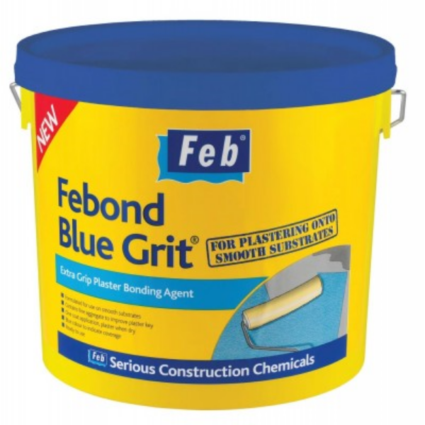 Picture of Feb Febond Blue Grit Plaster Grip Coat - Blue 10ltr