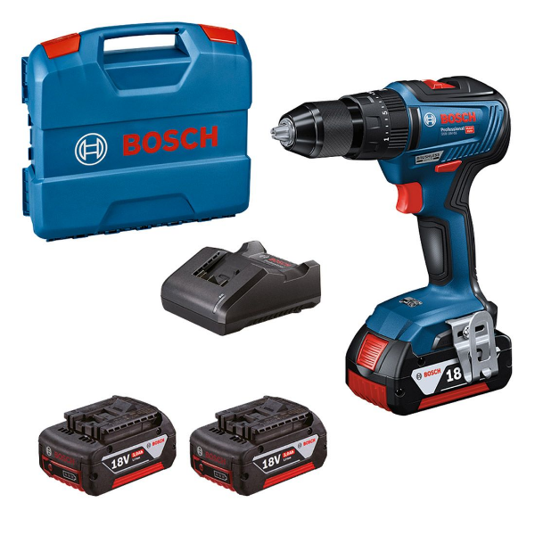 Picture of Bosch GSB18V-55 Refurbished Brushless Combi Drill c/w 3x3amp Batteries, 1xCharger & Case