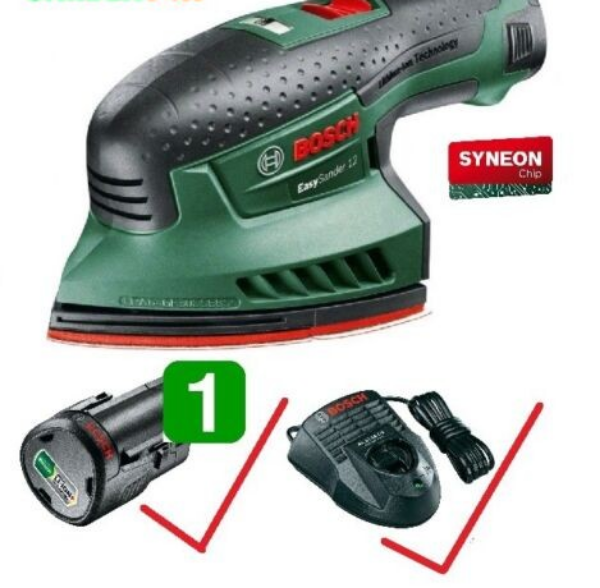 Picture of Bosch Refurbished Easy Sander 12v c/w 1x2amp Battery & Charger