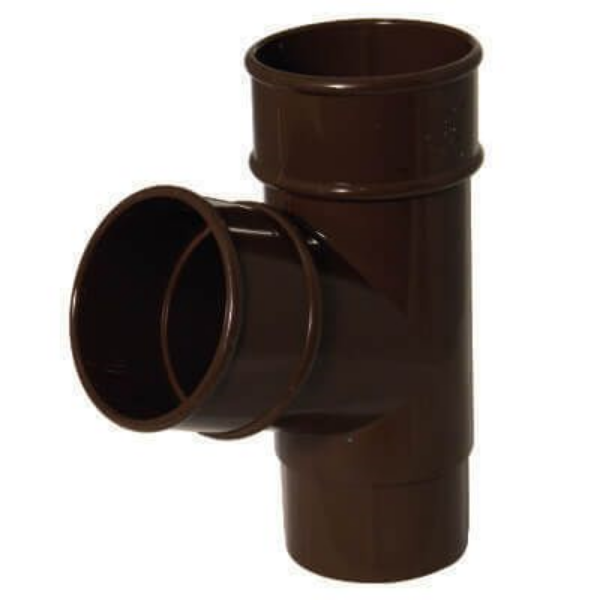 Picture of Floplast Round Downpipe Y Branch - Brown