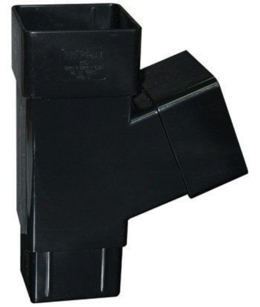 Picture of Floplast Square Downpipe Y Branch - Black