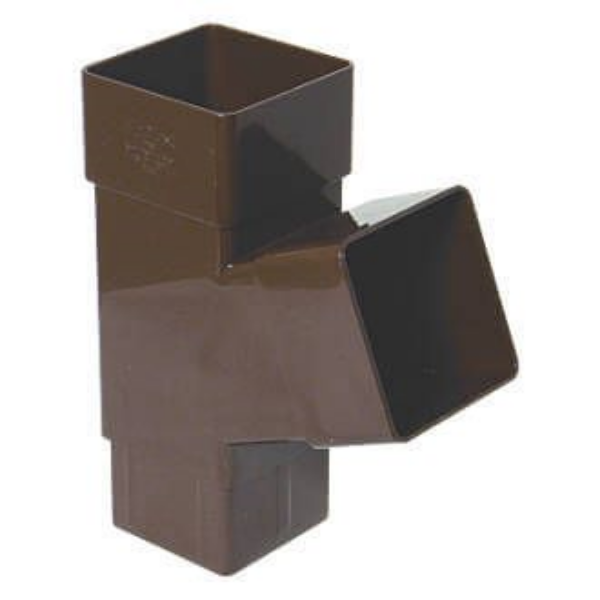 Picture of Floplast Square Downpipe Y Branch - Brown