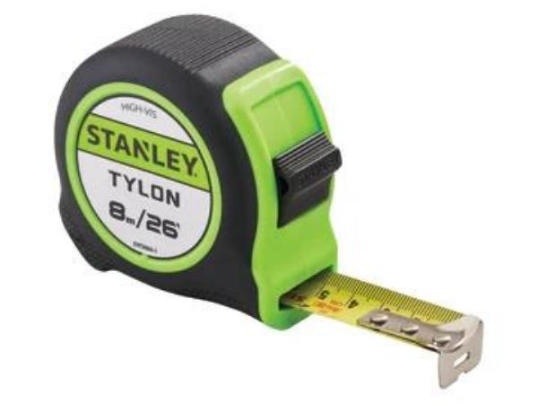 Picture of Stanley 8m/26ft Hi Vis Tylon Tape