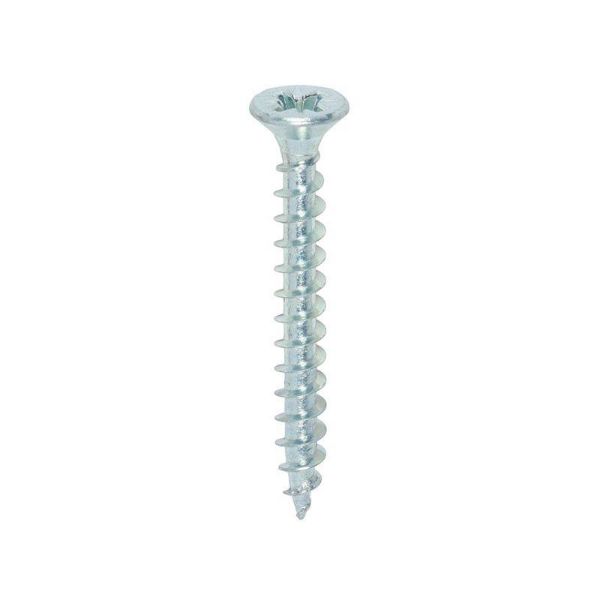 Picture of 4.0 X 35MM "ZINC" CHIPBOARD SCREWS POZI CSK - ( BOX 200 ) 
