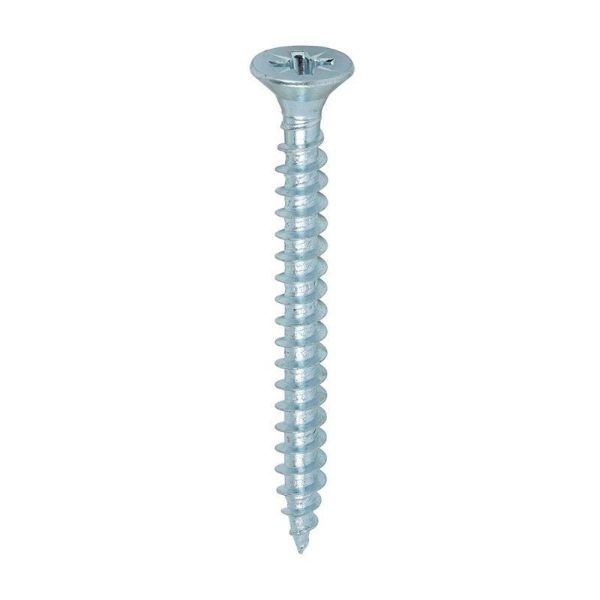 Picture of 6.0 X 60MM "ZINC" CHIPBOARD SCREWS POZI CSK - ( BOX 200 ) 
