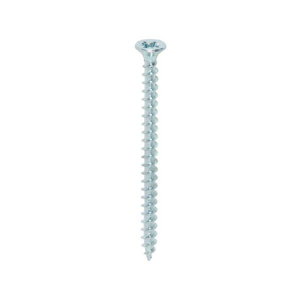 Picture of 3.5 x 50MM "ZINC" CHIPBOARD SCREWS POZI CSK - ( BOX 200 ) 
