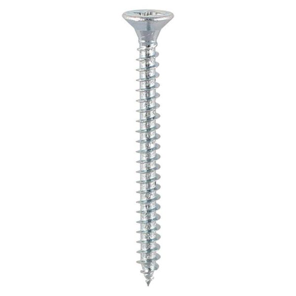 Picture of 3.0 X 25MM "ZINC"CHIPBOARD SCREWS POZI CSK - ( BOX 200 ) 